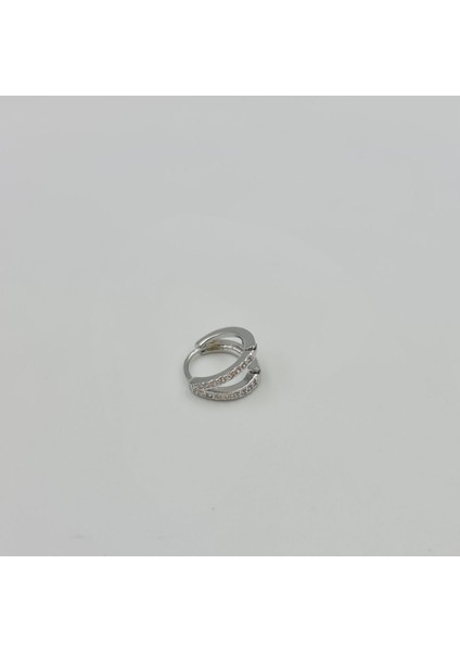 Cerrahi Çelik Taşlı Halka Küpe Tragus Helix Kıkırdak Piercing