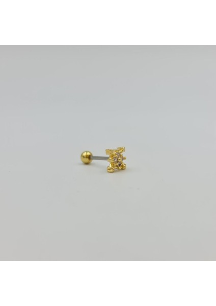 Kartanesi Çelik Küpe Tragus Helix Kıkırdak Piercing
