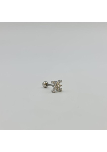 Kartanesi Çelik Küpe Tragus Helix Kıkırdak Piercing