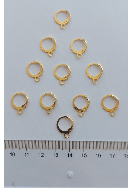 Tha Küpe Kancası 10 Çift Gold Renk Model 2