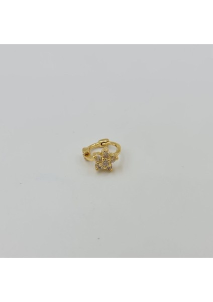 Cerrahi Çelik Gold Çiçek Halka Küpe Tragus Helix Kıkırdak Piercing modelleri