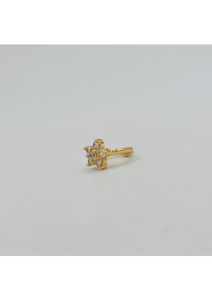 Cerrahi Çelik Gold Çiçek Halka Küpe Tragus Helix Kıkırdak Piercing fırsatları
