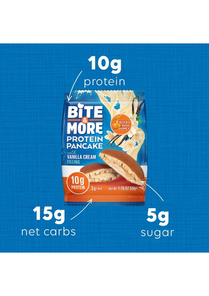 Bite & More Proteinli Pankek Vanilyalı (50G X12 Adet)