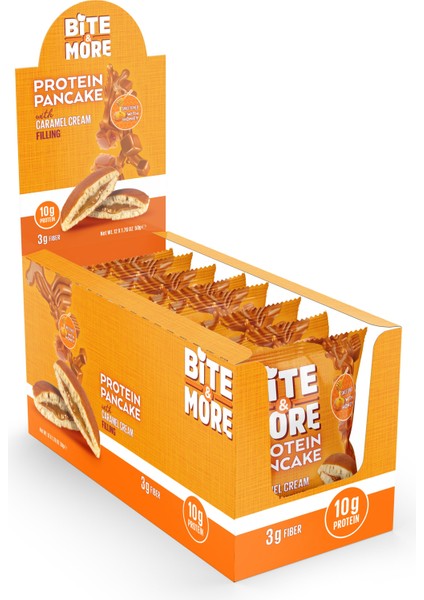 Bite & More Proteinli Pankek Karamelli (50G X12 Adet)