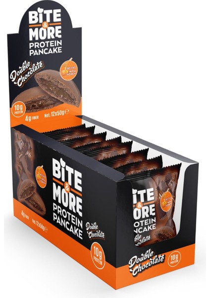 Bite & More Proteinli Pankek Duble Çikolatalı (50G X12 Adet)