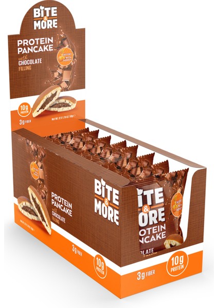 Bite & More Proteinli Pankek Çikolatalı (50G X12 Adet)