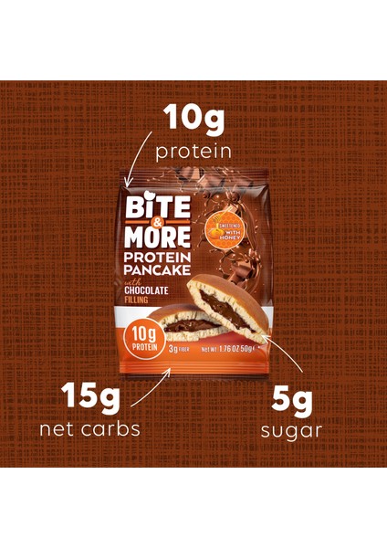 Bite & More Proteinli Pankek Çikolatalı (50G X12 Adet)