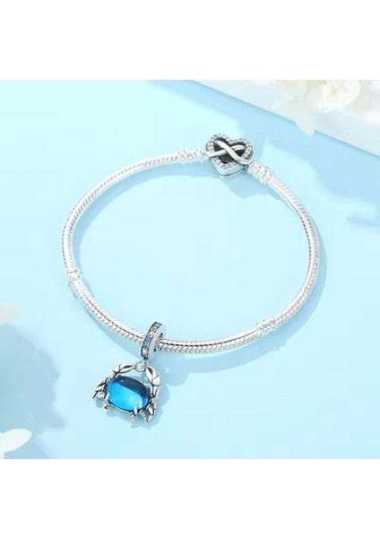 Gümüş Moments Sonsuz Kalp Klipsli Yılan Zincir Bileklik indirimleri