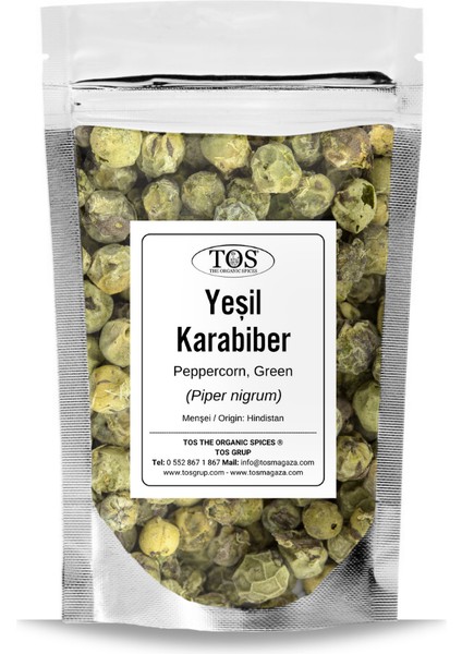 TOS The Organic Spices Yeşil Karabiber Bütün 100 gr