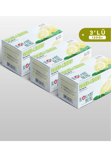 Nane Limon Çay 20 Adet Bardak Poşet Çay 40 gr x 3 Adet