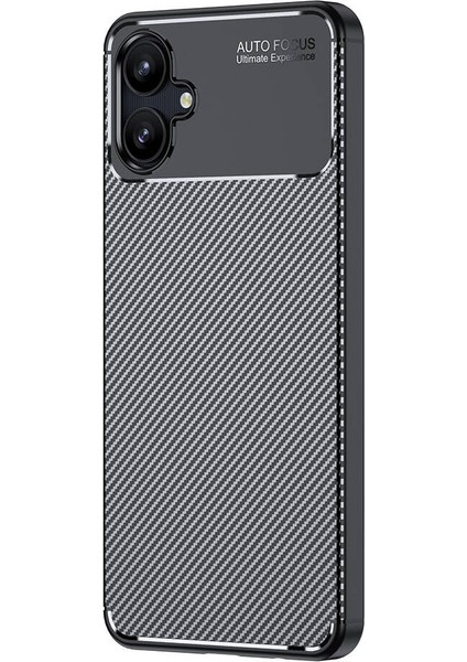 Samsung Galaxy A06 Uyumlu Kılıf Karbon Tasarım Kamera Korumalı Silikon Telefon Kılıfı Kapak