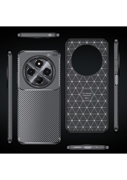 Xiaomi Redmi 14C Uyumlu Kılıf Karbon Tasarım Kamera Korumalı Silikon Telefon Kılıfı Kapak