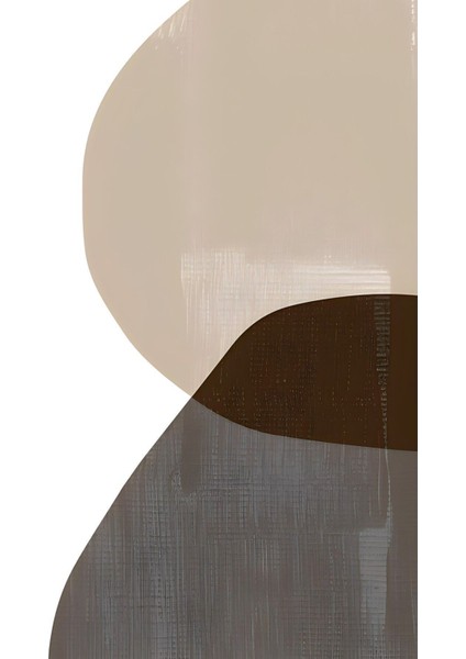 Gri-Krem -Beyaz Soyut Abstract Kombin |Çerçeveli Cam Tablo 2li Dikey modelleri