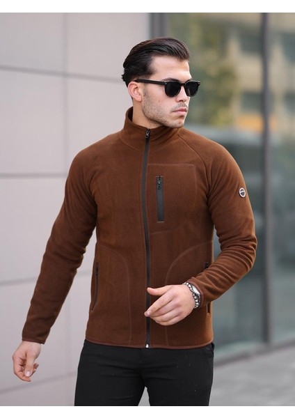 Erkek Şardonlu Kışlık Polar Hırka