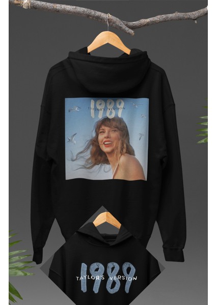 1989 Taylor's Version Sırt Baskılı Kapüşonlu Sweatshirt, Unisex Oversize Taylor Swift Baskılı Hoodie