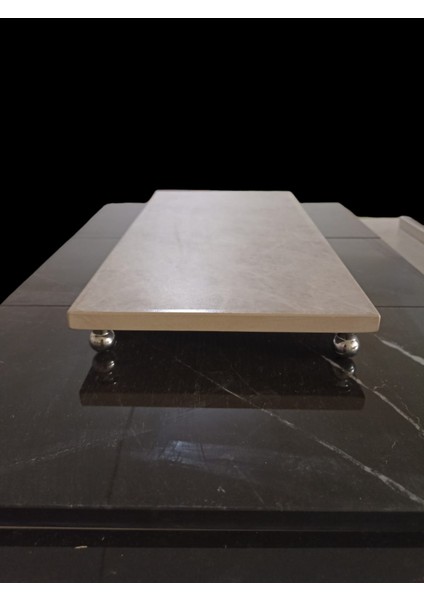 36 x 18 cm Porselen Neolith Metal Ayaklı Sunumluk