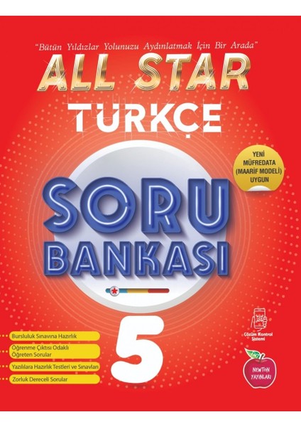 Yeni Müfredat 5.sınıf All Star Türkçe Soru Bankası