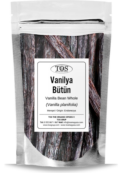 TOS The Organic Spices Vanilya Bütün 3 Adet