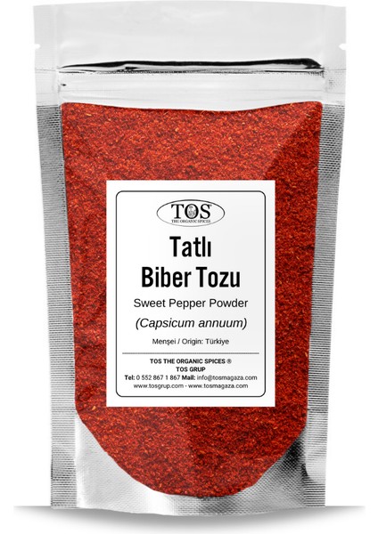 TOS The Organic Spices Tatlı Kırmızı Biber Tozu 250 gr