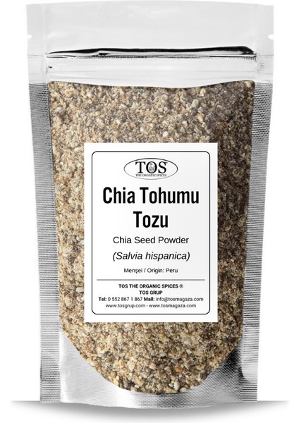 Chia Tohumu Tozu 500 gr (1. Kalite) Salvia Hispanica / Ground Chia Seeds