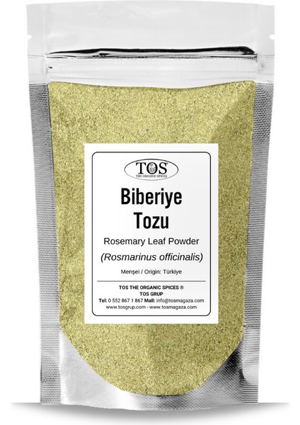 Biberiye Yaprağı Tozu 250 gr (1. Kalite) Rosmarinus Officinalis / Dried Rosemary Leaf Powder