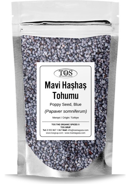 TOS The Organic Spices Mavi Haşhaş Tohumu 500 gr