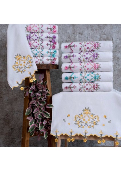 Diana Kadife 6 Adet 50X90 cm Yüz Havlusu