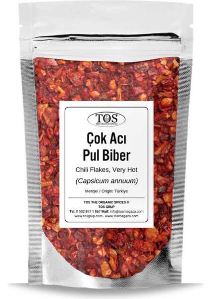 TOS The Organic Spices Çok Acı Pul Biber 50 gr