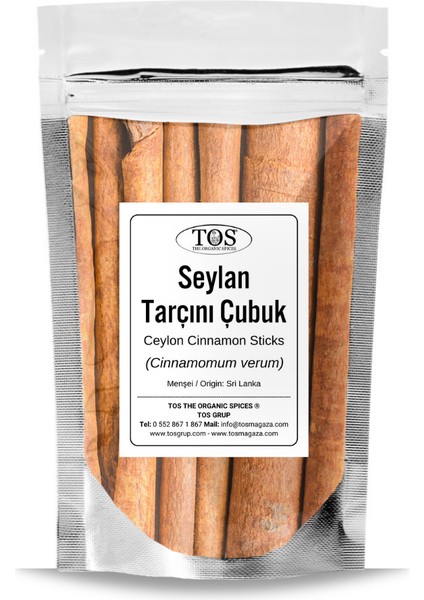 Seylan Tarçını Çubuk 250 gr Gerçek Tarçın (1. Kalite) Cinnamomum Verum / Sri Lanka Tarçını