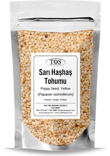 TOS The Organic Spices Sarı Haşhaş Tohumu 1 kg