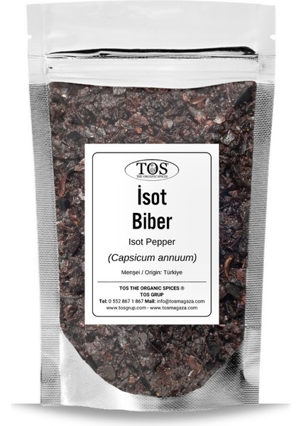 TOS The Organic Spices Isot Biber 100 gr Capsicum Annuum / Urfa Biberi, Isot Pepper