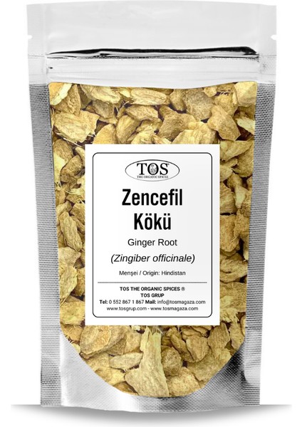 TOS The Organic Spices Zencefil Kökü 500 gr