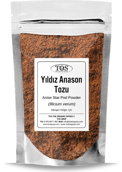 TOS The Organic Spices Yıldız Anason Tozu 1 kg