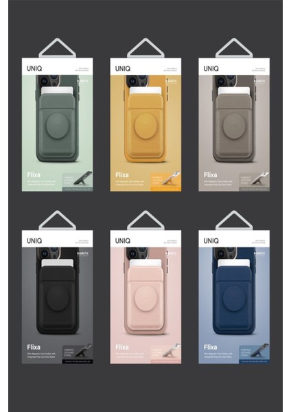 Telefon Modelleri ile Uyumlu Kartlık Flixa Serisi Manyetik Stand Olma Popsocket Özelliği