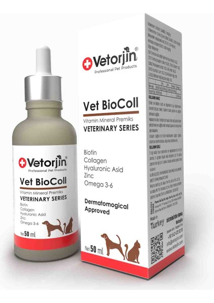 Tüy Döken Kedi Köpekler Için Biocollagen 50 ml