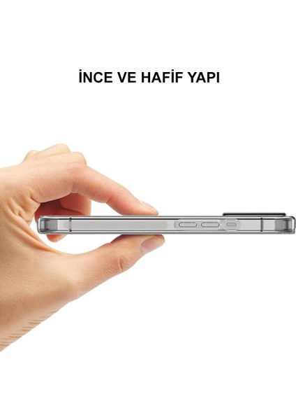 iPhone 16 Pro Kapak Kamera Korumalı Tıpalı Şeffaf Silikon Kılıf