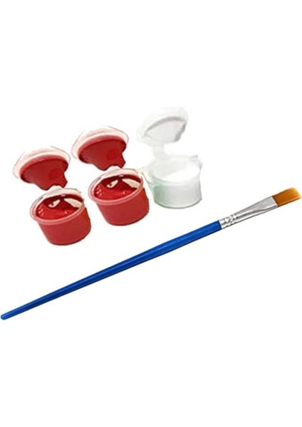 Türk Bayrağı Boyama Seti 17,5 x 25 cm Tuval + 3 Boya + 1 Fırça Cumhuriyet Bayramı Zafer Bayramı