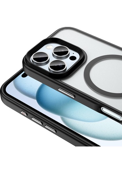 Apple iPhone 16 Pro Max Kılıf Mat Arka Yüzey Wireless Şarj Özellikli Zore Flet Magsafe Kapak fırsatları