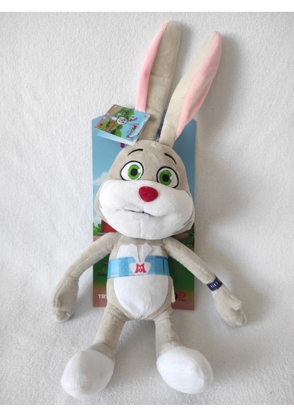 3533 Trt Akıllı Tavşan Momo 30 cm -- Gri / Sabıt