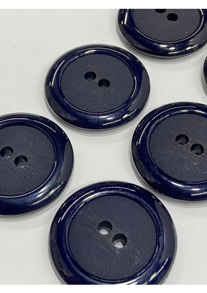 Kaban Mont Düğmesi Italyan Düğme 6 Lı Set Lacivert 3,5 cm (M46690)