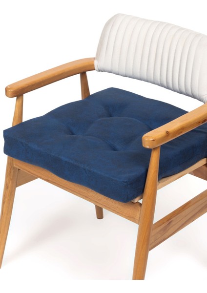 Sandalye Minderi Su Itici Güneşe Dayanaklı Düğmeli Bahçe-Balkon Minder 50x50x8cm 4 Adet