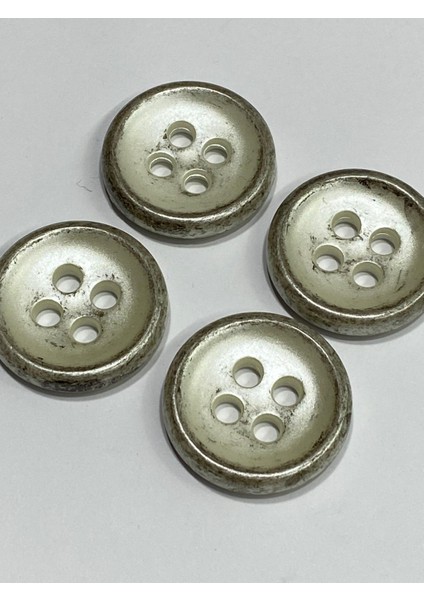 Italyan Sedef Boyalı Eskitme Düğme Seti/ Kaban Hırka Düğmesi / 4 Lü Set / 3,8 cm