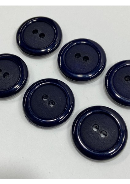 Kaban Mont Düğmesi Italyan Düğme 6 Lı Set Lacivert 3 cm (M46690)