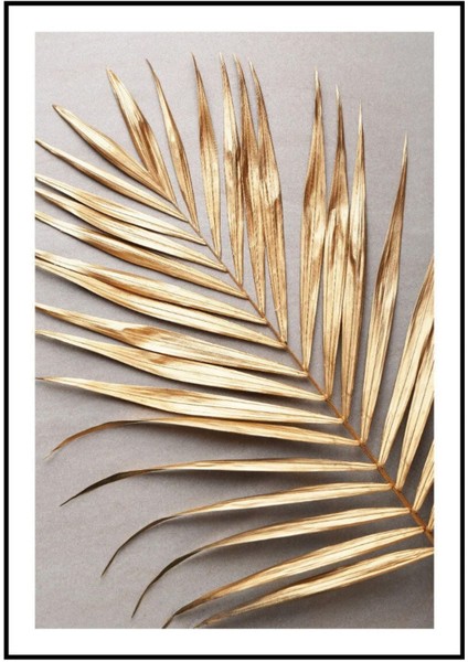 Gold-Soft Yaprak Kombini |Çerçeveli Cam Tablo 2li Dikey fiyatları