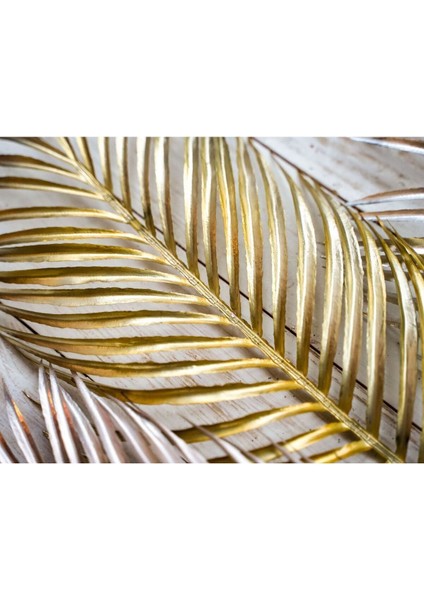 Gold-Soft Yaprak Kombini |Çerçeveli Cam Tablo 2li Dikey modelleri