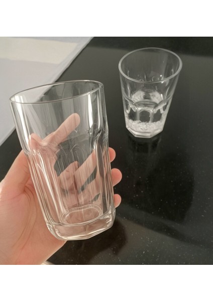 3 Adet Büyük Su Bardağı Meşrubat Soğuk Sıcak Büyük Boy Bardak 355CC