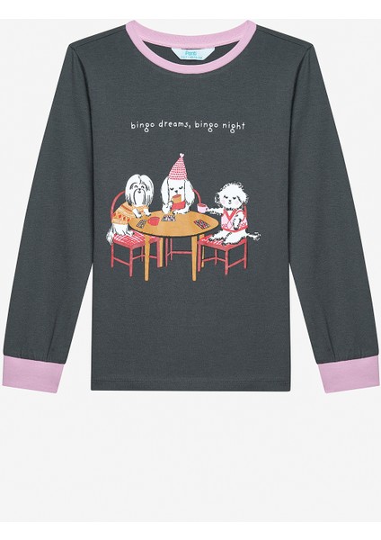 Kız Çocuk Bingo 2li Çok Renkli Pijama Takımı modelleri