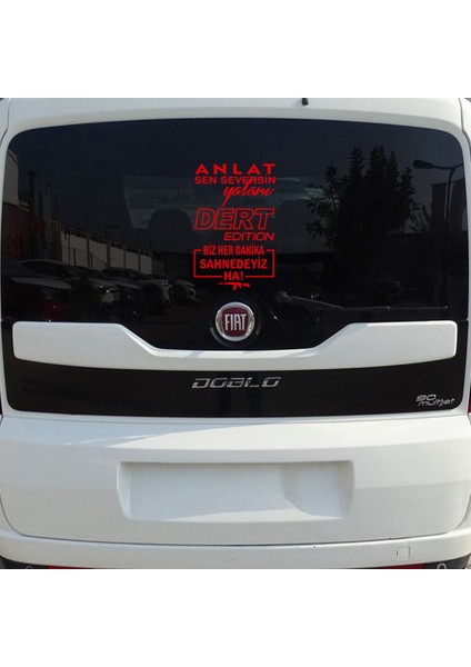 Arka Cam Sticker Seti Model 8 - Oto Sticker - Araç Sticker - Araba Sticker