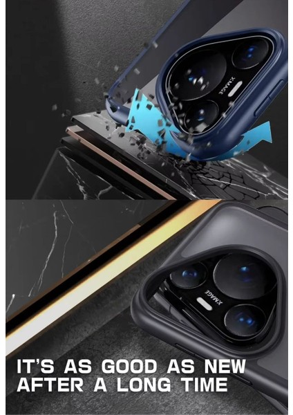 Infinix Note 40 Pro Plus 5G Kılıf Yüzüklü Standlı Extra Darbe Emici Sert Silikon Kapak - Lacivert
