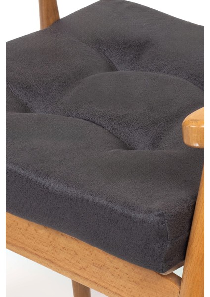 Sandalye Minderi Su Itici Güneşe Dayanaklı Düğmeli Bahçe-Balkon Minder 50x50x8cm 4 Adet
